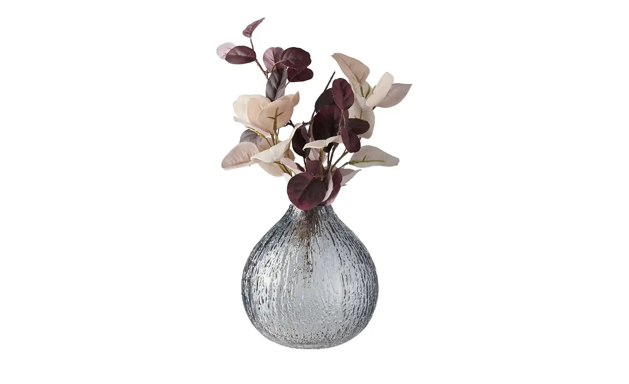 HOME STORY Vase ¦ grau ¦ Glas  ¦ Maße (cm): H: 14,6  Ø: 14 Accessoires > Va günstig online kaufen