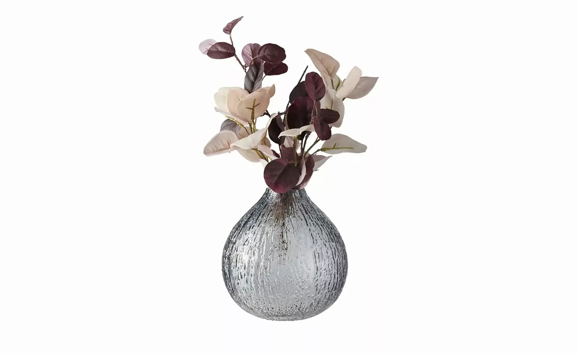 HOME STORY Vase ¦ grau ¦ Glas  ¦ Maße (cm): H: 14,6  Ø: 14 Accessoires > Va günstig online kaufen