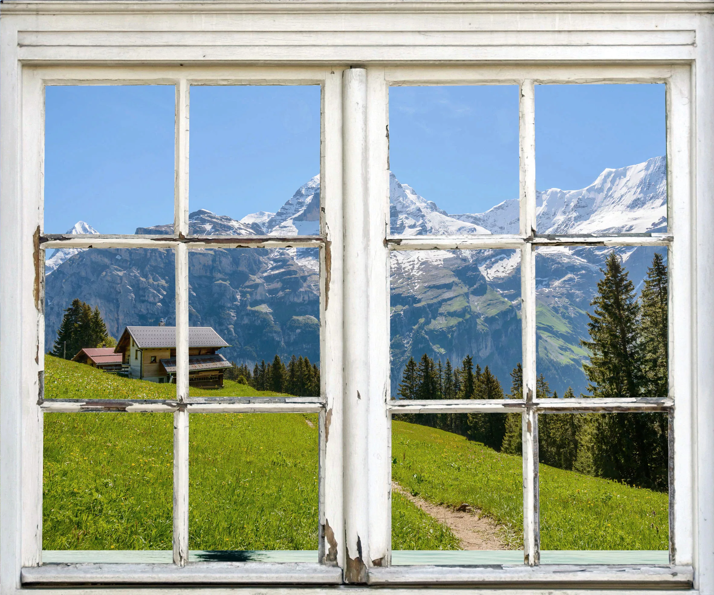 queence Wandsticker "Hütte in den Bergen" günstig online kaufen