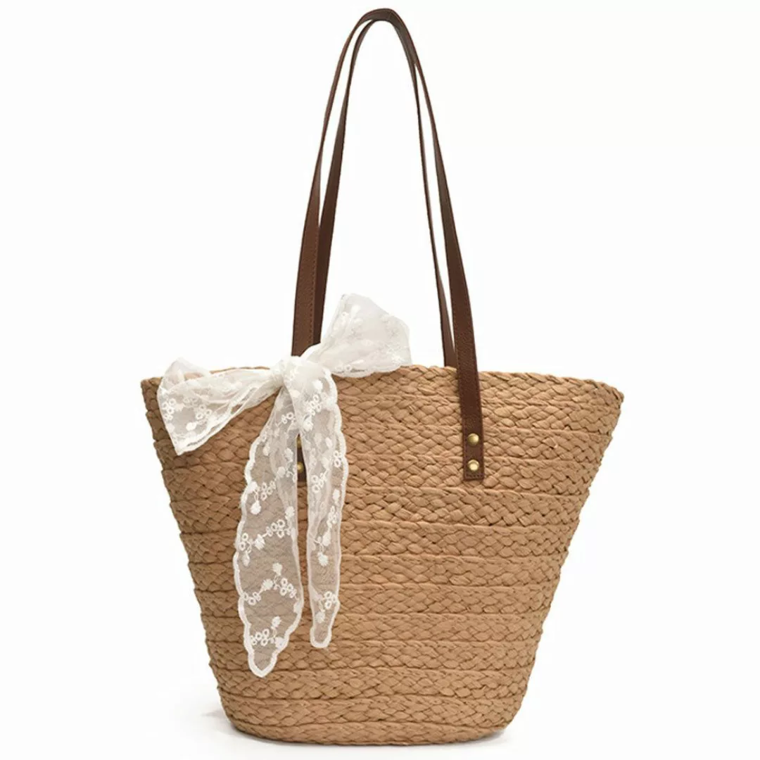 RWEUOQ XL-Strandtasche Straw beach bag for günstig online kaufen