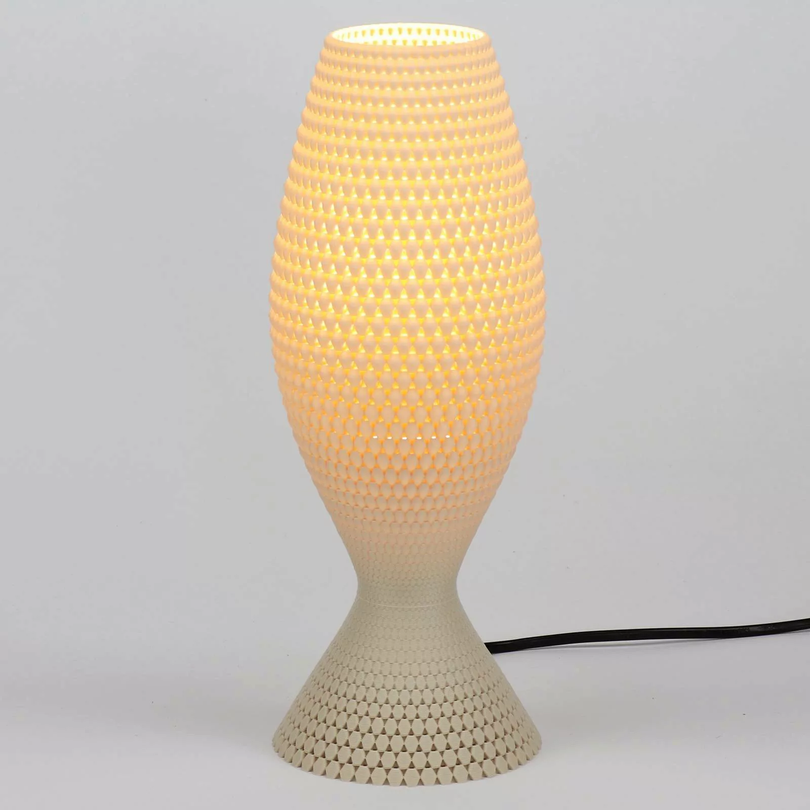 Tischlampe Diamant aus Biomaterial, linen, 33 cm günstig online kaufen