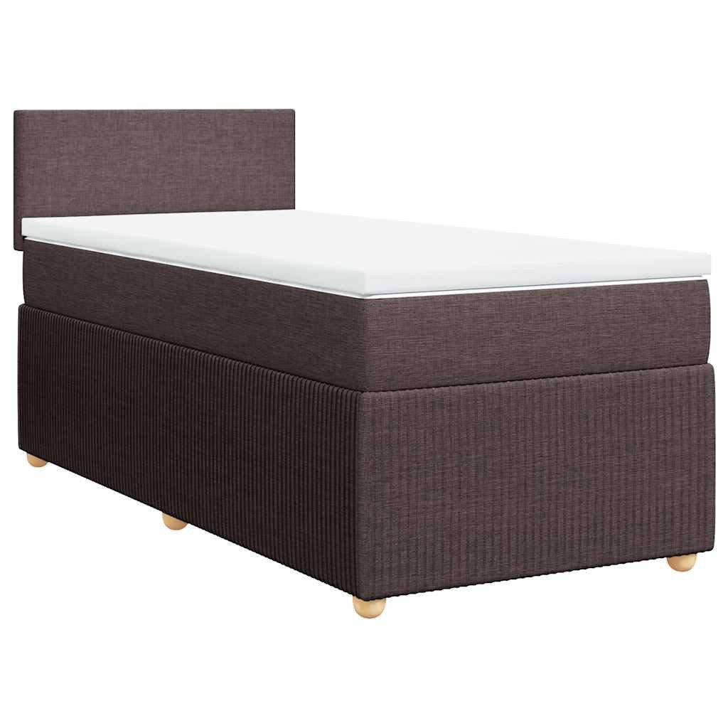 vidaXL Bett Boxspringbett mit Matratze Dunkelbraun günstig online kaufen