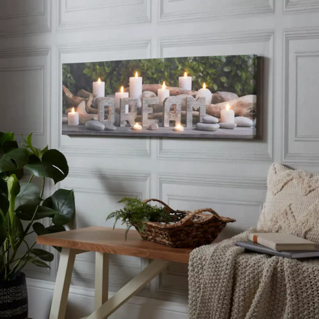 Art for the home LED-Bild »Dream Kerzen LED 30x90cm«, (1 St.) günstig online kaufen