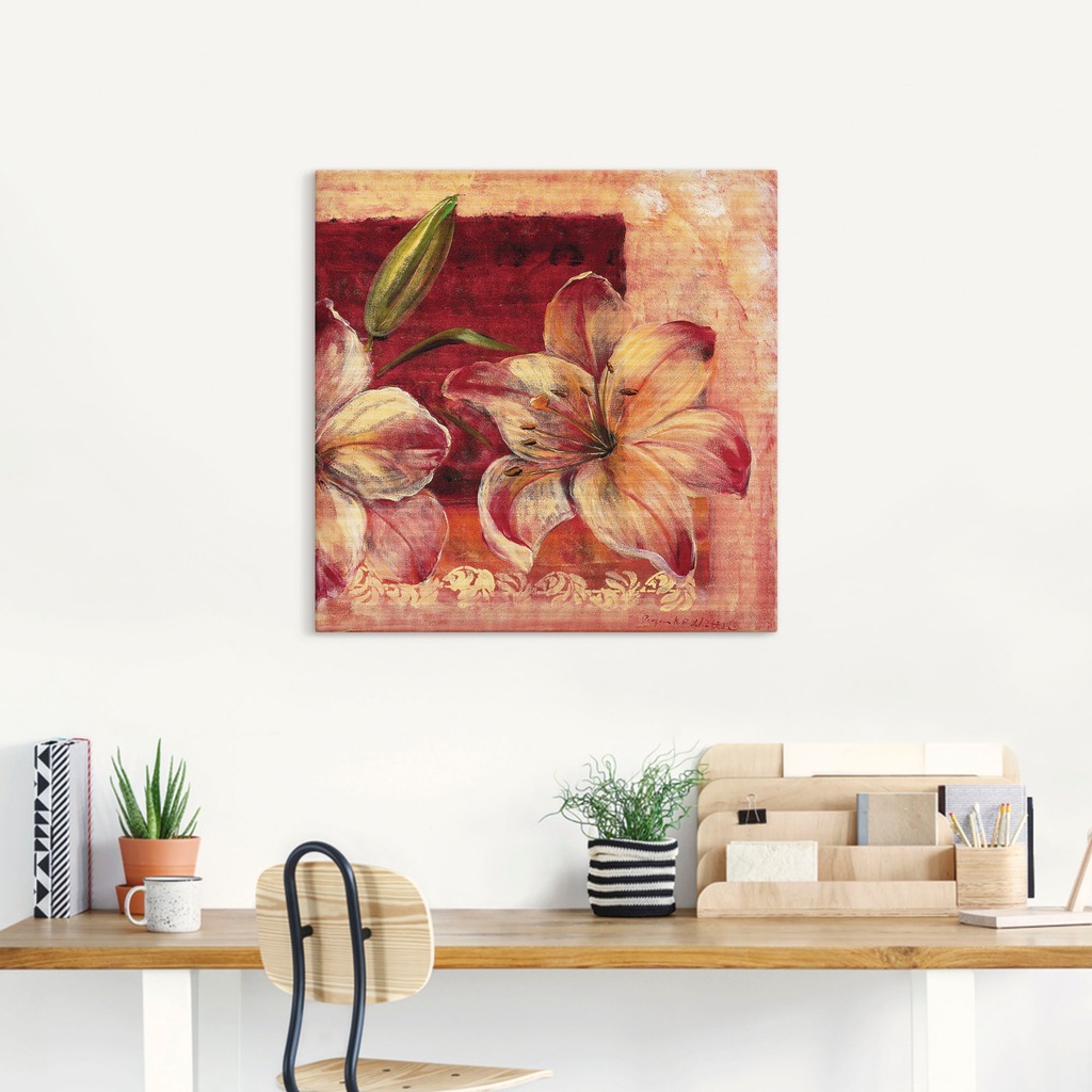 Artland Leinwandbild "Klassische Blumen IV", Blumen, (1 St.), auf Keilrahme günstig online kaufen