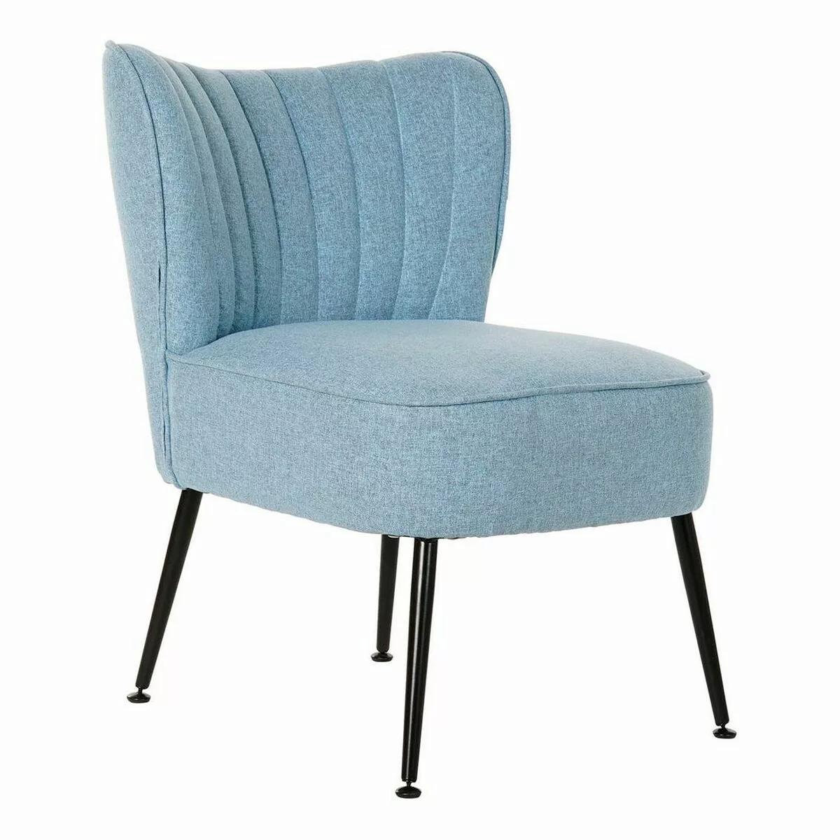 Sessel Dkd Home Decor 8424001795543 Schwarz Metall Polyester Himmelsblau (5 günstig online kaufen