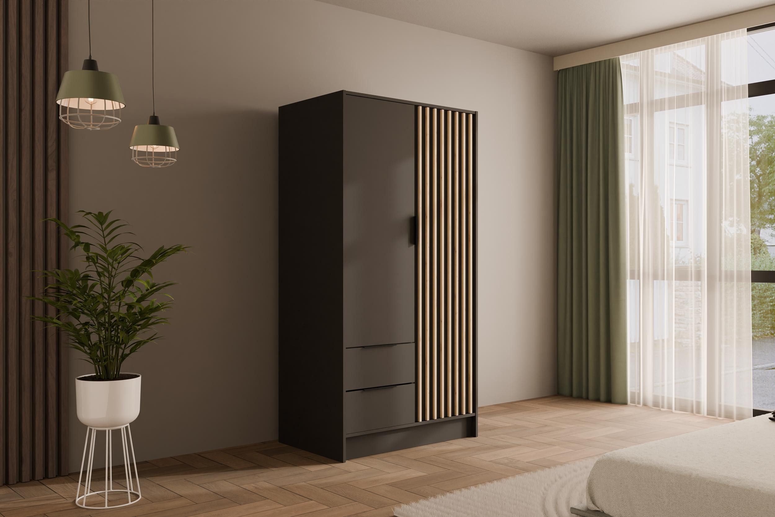 ALTDECOR Drehtürenschrank NELIA (Kleiderschrank Garderobenschrank mit günstig online kaufen