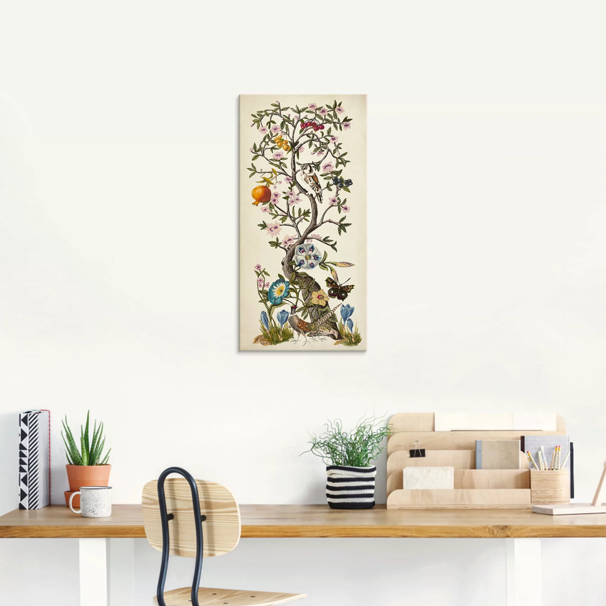 Artland Glasbild "Chinoiserie Natur I", Pflanzen, (1 St.) günstig online kaufen