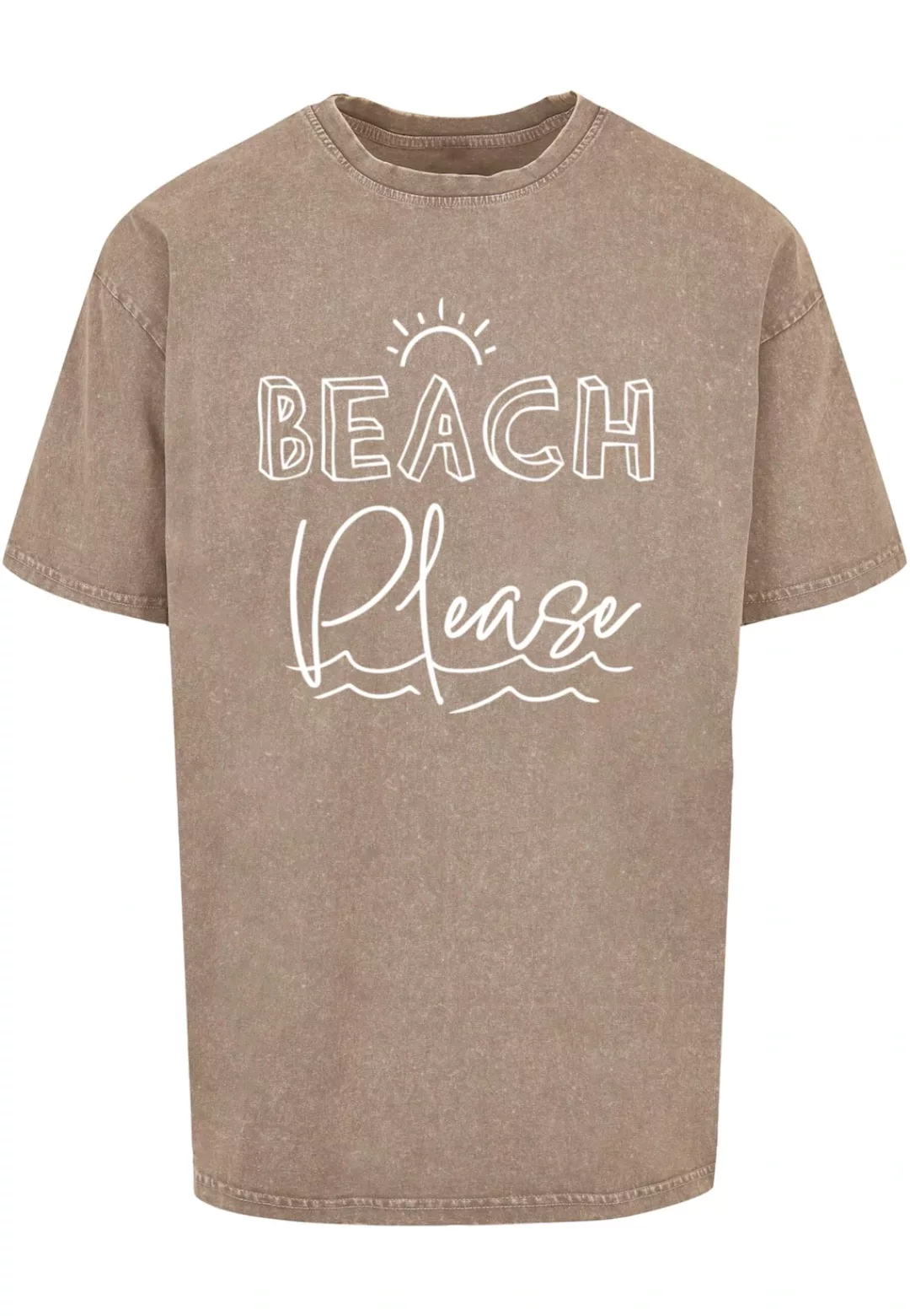 Merchcode T-Shirt "Merchcode Herren Beach Please Acid Washed Heavy Oversize günstig online kaufen