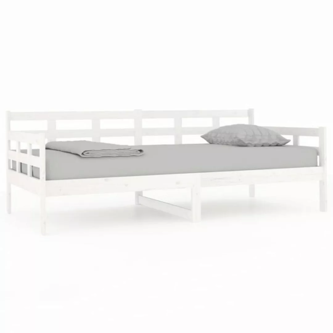 furnicato Bett Tagesbett Weiß Massivholz Kiefer 90x190 cm günstig online kaufen