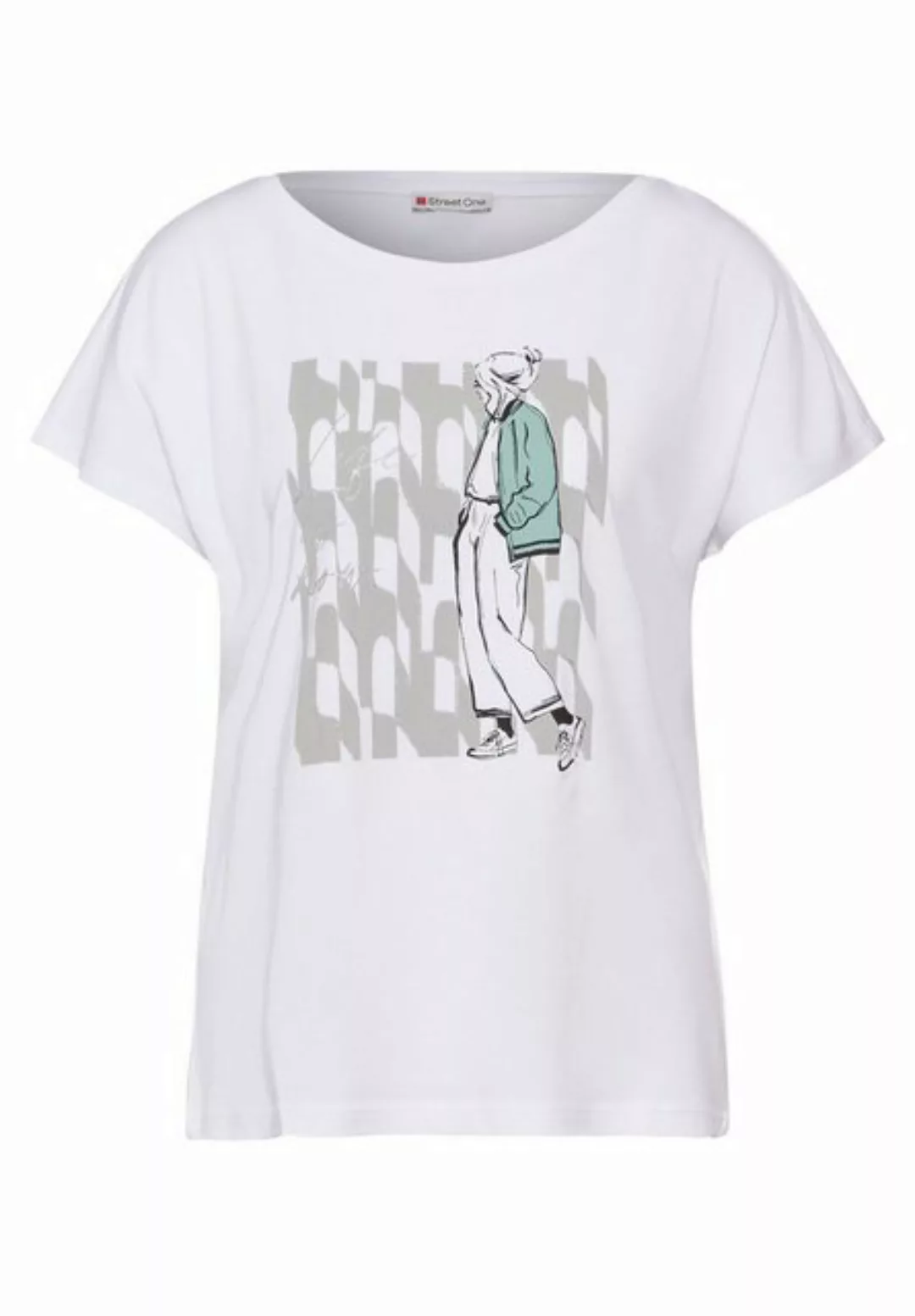 STREET ONE T-Shirt lady partprint shirt günstig online kaufen