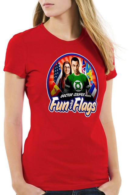 style3 T-Shirt Fun wih Flags flagge fahne banner the big bang theory sheldo günstig online kaufen