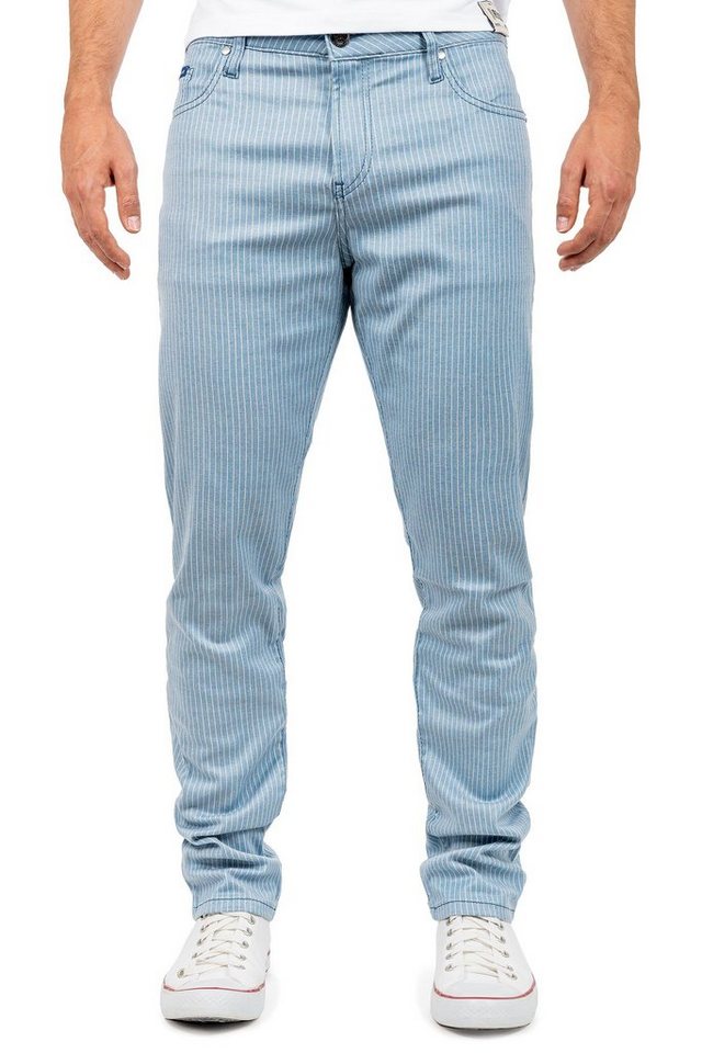 Cipo & Baxx Stoffhose Elegante Hose BA-CD841 Blau W31/L34 im Gestreiften De günstig online kaufen