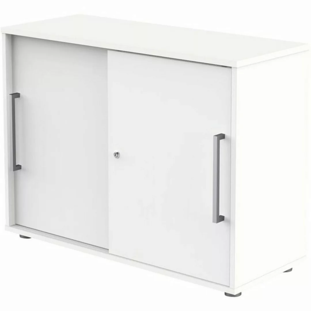 KERKMANN Aktenschrank Schiebetürenschrank Form 4 100x40x75cm 2 OH weiß günstig online kaufen