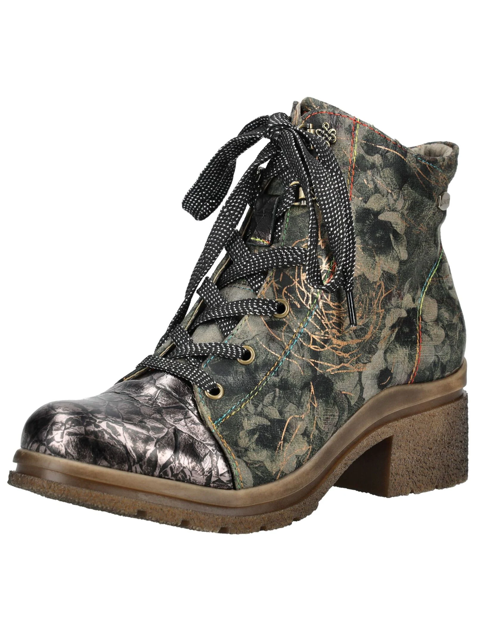 LAURA VITA Schnürstiefelette "LAURA VITA Stiefelette Leder/Textil" günstig online kaufen