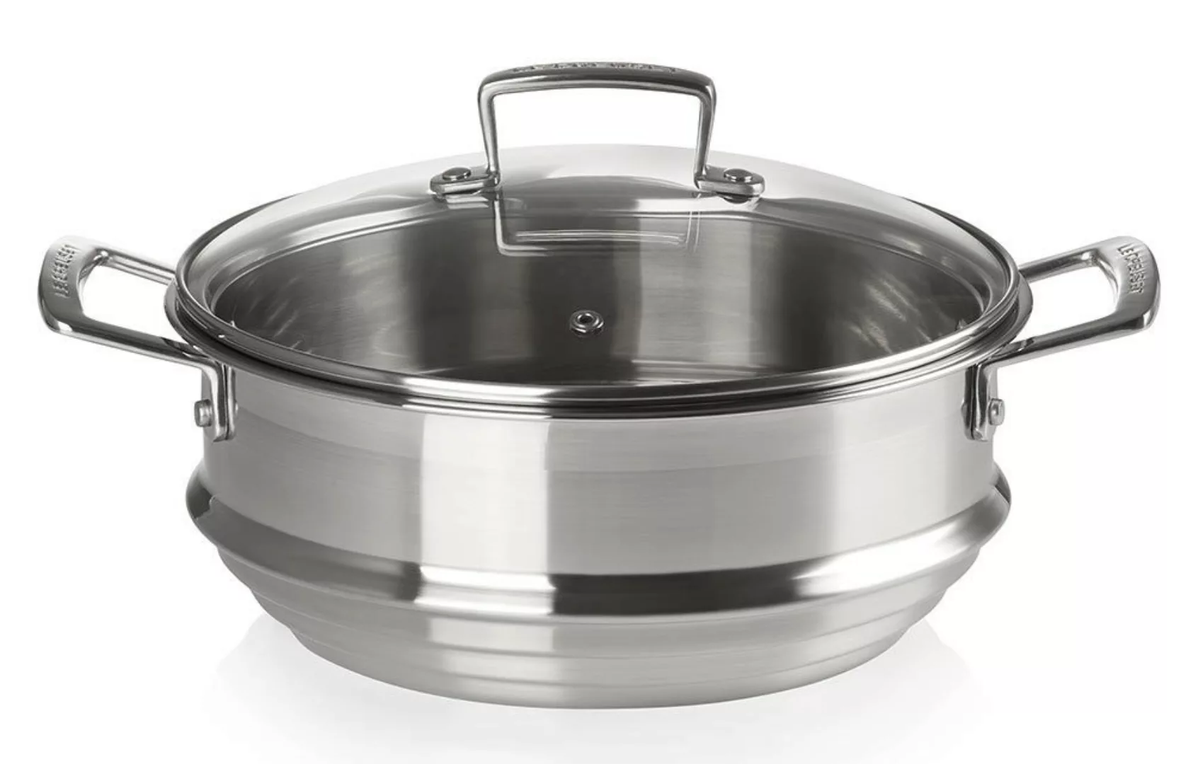 Le Creuset Multi-Dämpfeinsatz mit Glasdeckel 3-Ply Edelstahl 24cm günstig online kaufen