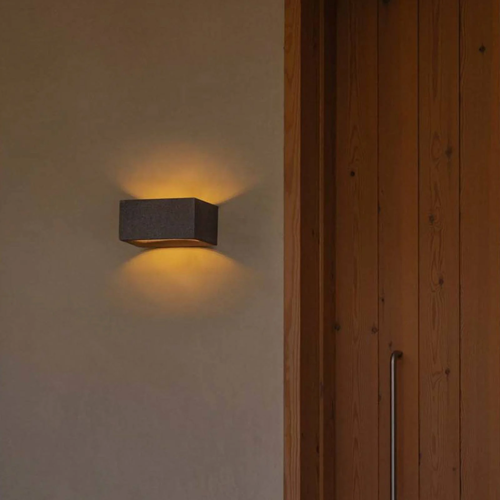 LED-Wandleuchte Glint, 3000K, 15 cm, grau, Beton, IP55 günstig online kaufen