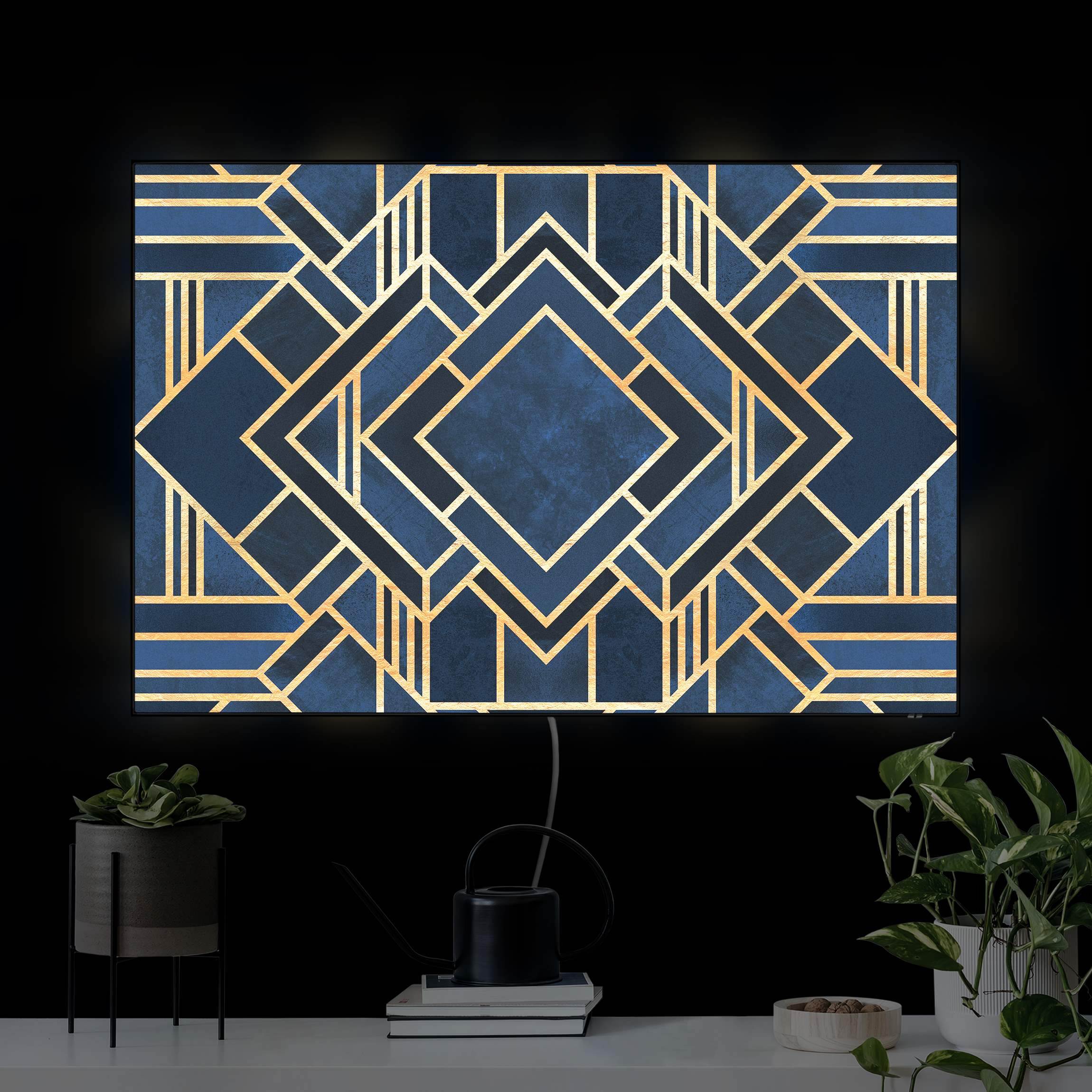 LED-Wechselbild Art Deco Gold günstig online kaufen