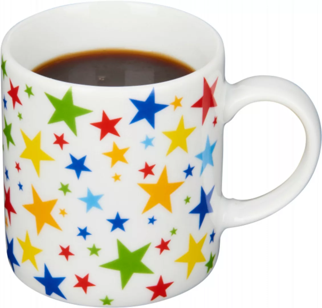Espressotasse Sterne 80 Ml Porzellan Weiß günstig online kaufen