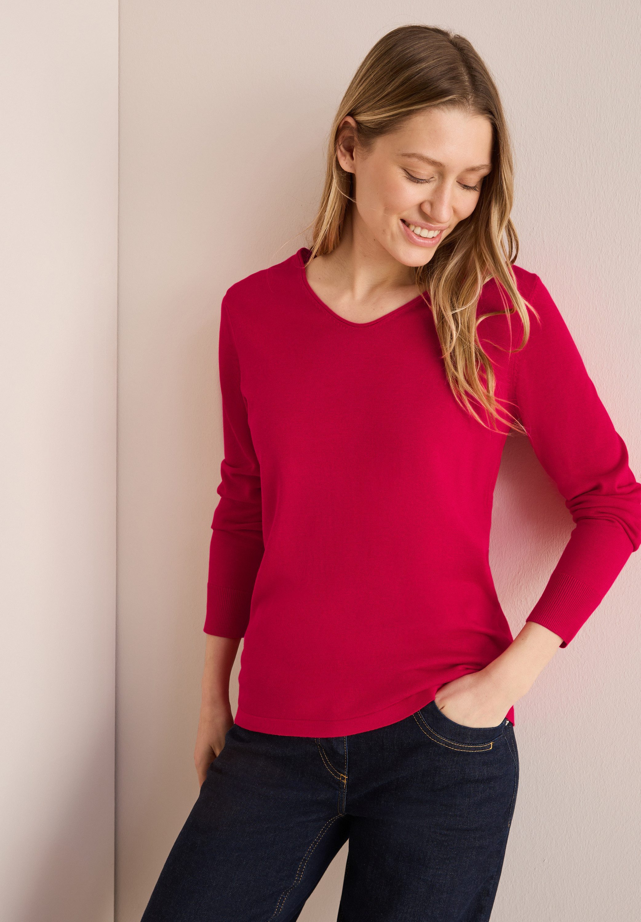 CECIL Strickpullover mit V-Ausschnitt günstig online kaufen