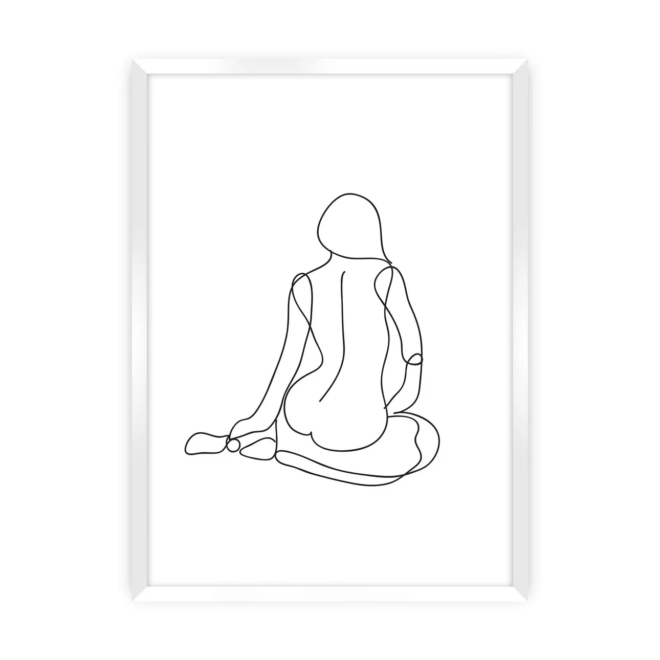 Poster Figure Line I, 40 x 50 cm , Ramka: Biała günstig online kaufen