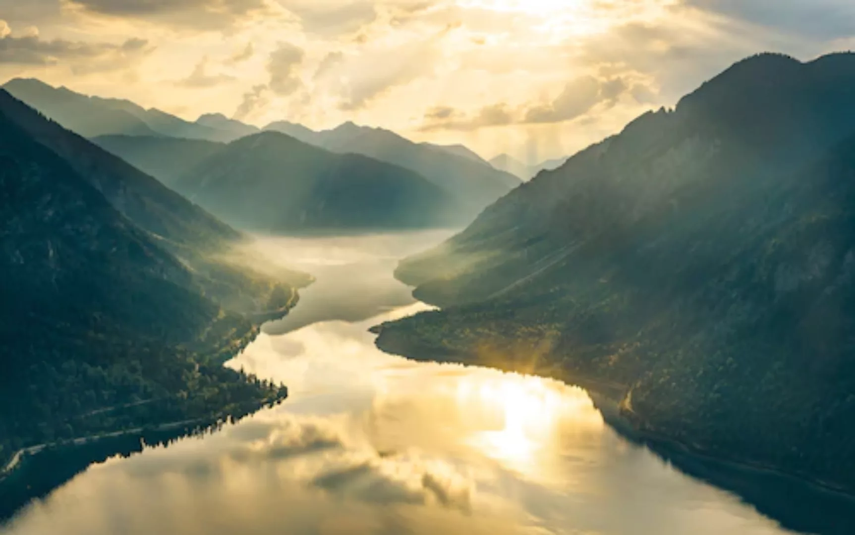 KOMAR Vlies Fototapete - Gold Mountains - Größe 400 x 250 cm mehrfarbig günstig online kaufen