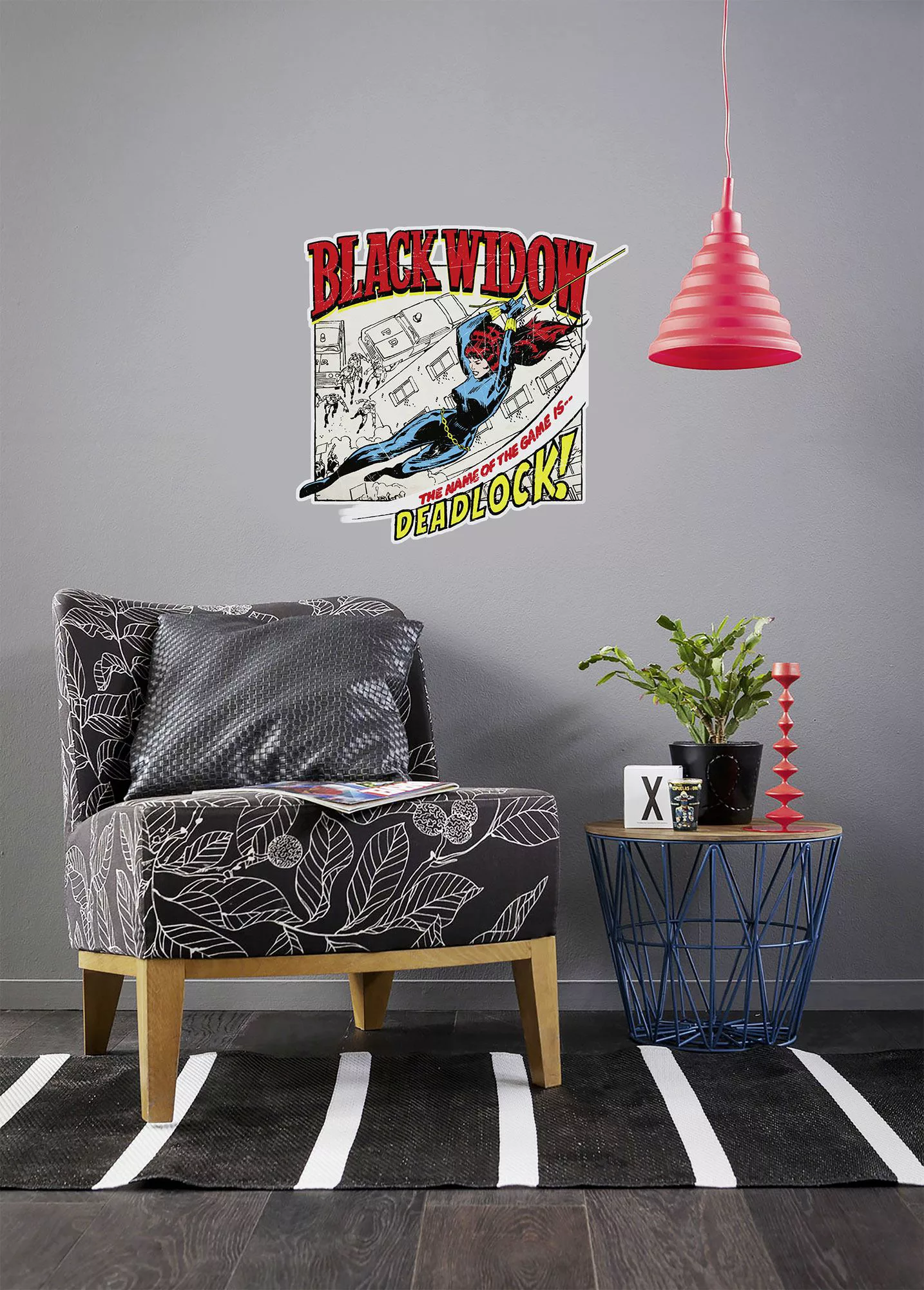 KOMAR Wandtattoo - Black Widow Comic Classic  - Größe 50 x 70 cm mehrfarbig günstig online kaufen