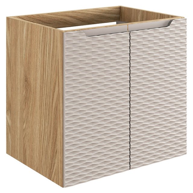 Lomadox Waschbeckenschrank OLUO-56-BEIGE Waschtischunterschrank, 60cm, Eich günstig online kaufen