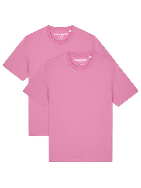 wat? Apparel T-Shirt 2er Multipack Bio Basic T-Shirt Bubble Pink günstig online kaufen