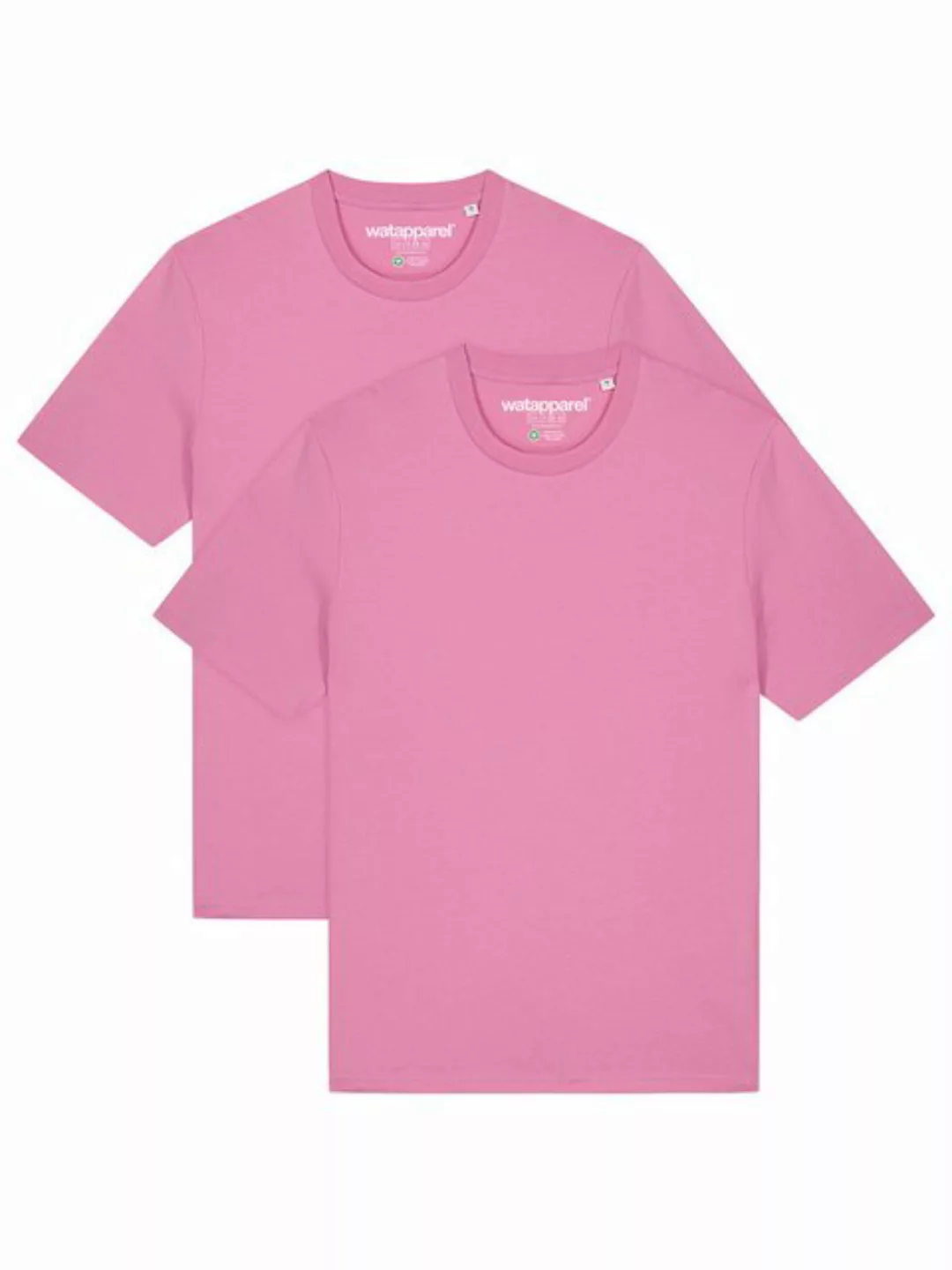 wat? Apparel T-Shirt 2er Multipack Bio Basic T-Shirt Bubble Pink günstig online kaufen