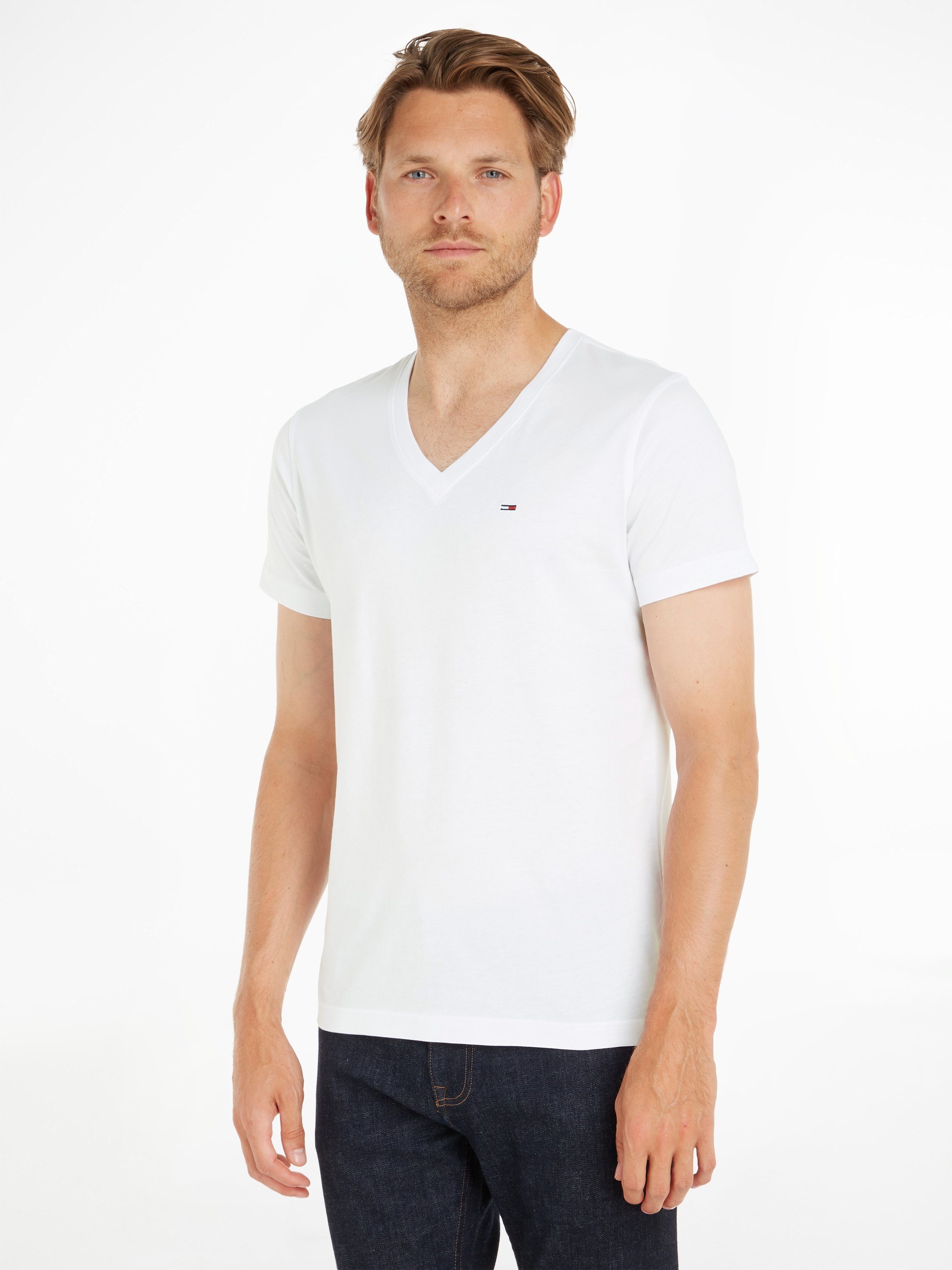 Tommy Jeans T-Shirt "TJM ORIGINAL JERSEY V NECK TEE", mit V-Ausschnitt und günstig online kaufen