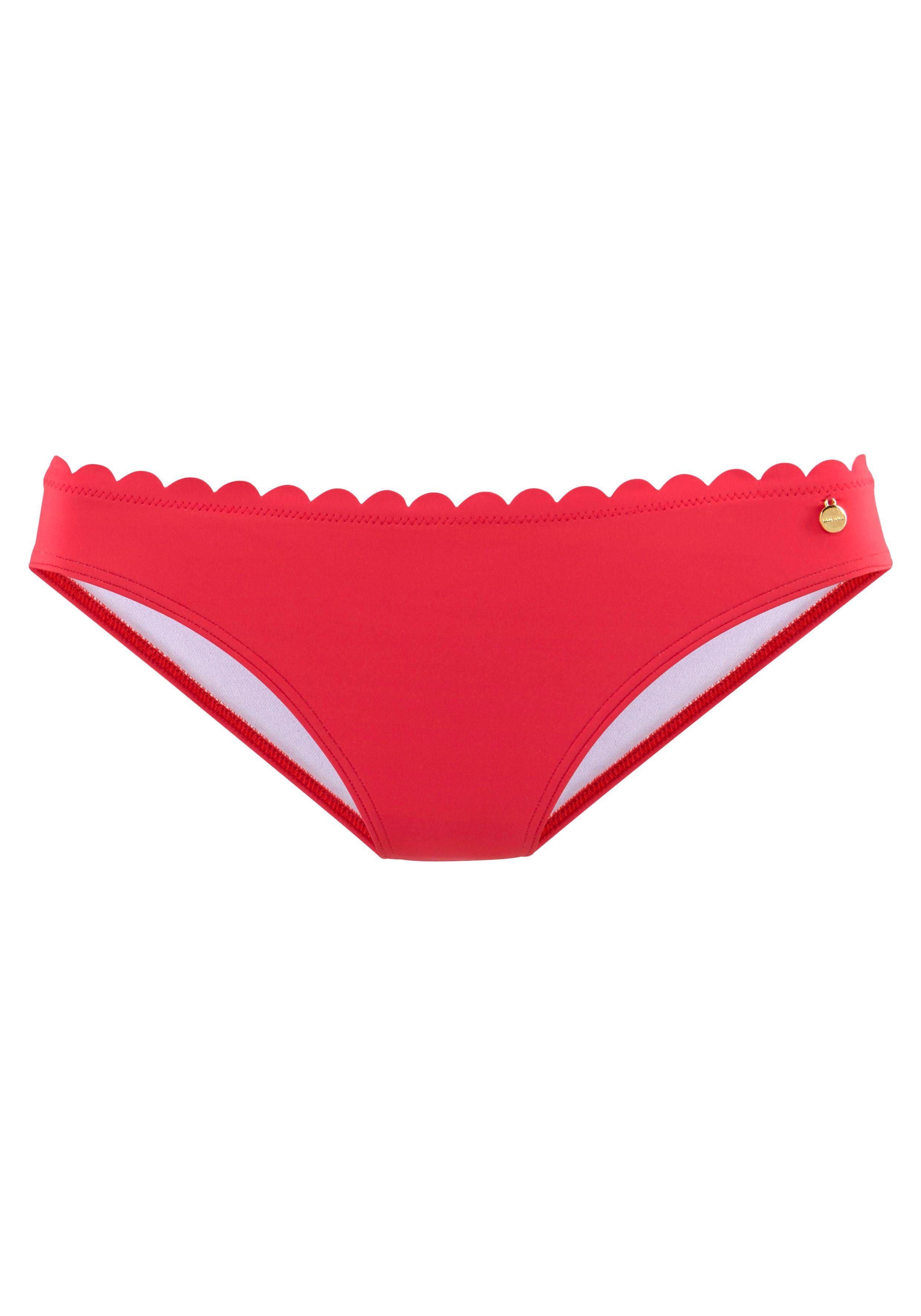 LASCANA Bikini-Hose "Scallop", mit gelaserter Wellenkante günstig online kaufen