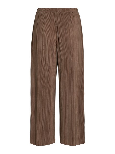 Vila Stoffhose Plissierte Culotte Stoffhose mit Hoher Taille und Gummibund günstig online kaufen