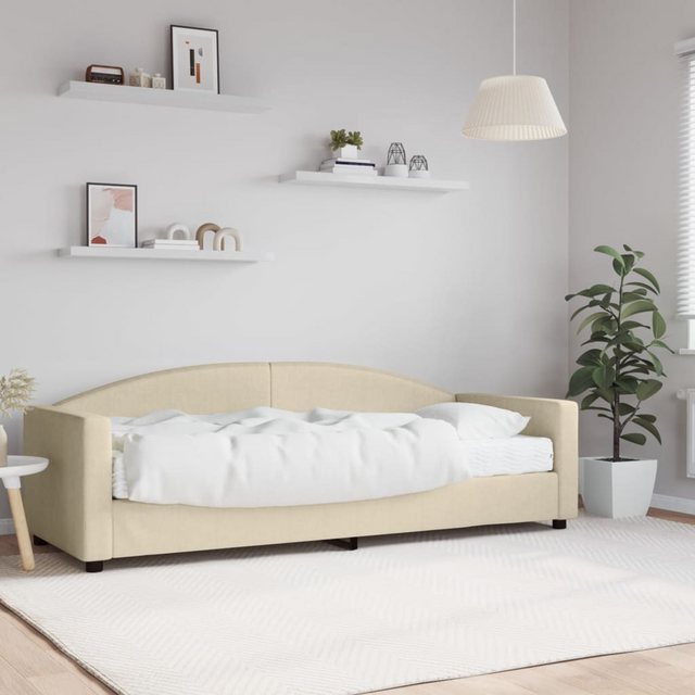 vidaXL Bett Tagesbett mit Matratze Creme 80x200 cm Stoff günstig online kaufen