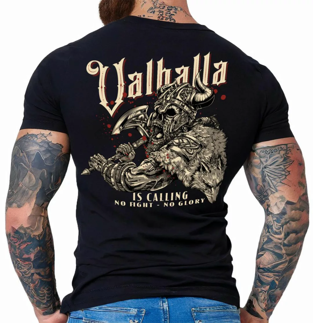 LOBO NEGRO® T-Shirt für Wikinger Nordmann Keltic Fans: Valhalla is Calling günstig online kaufen