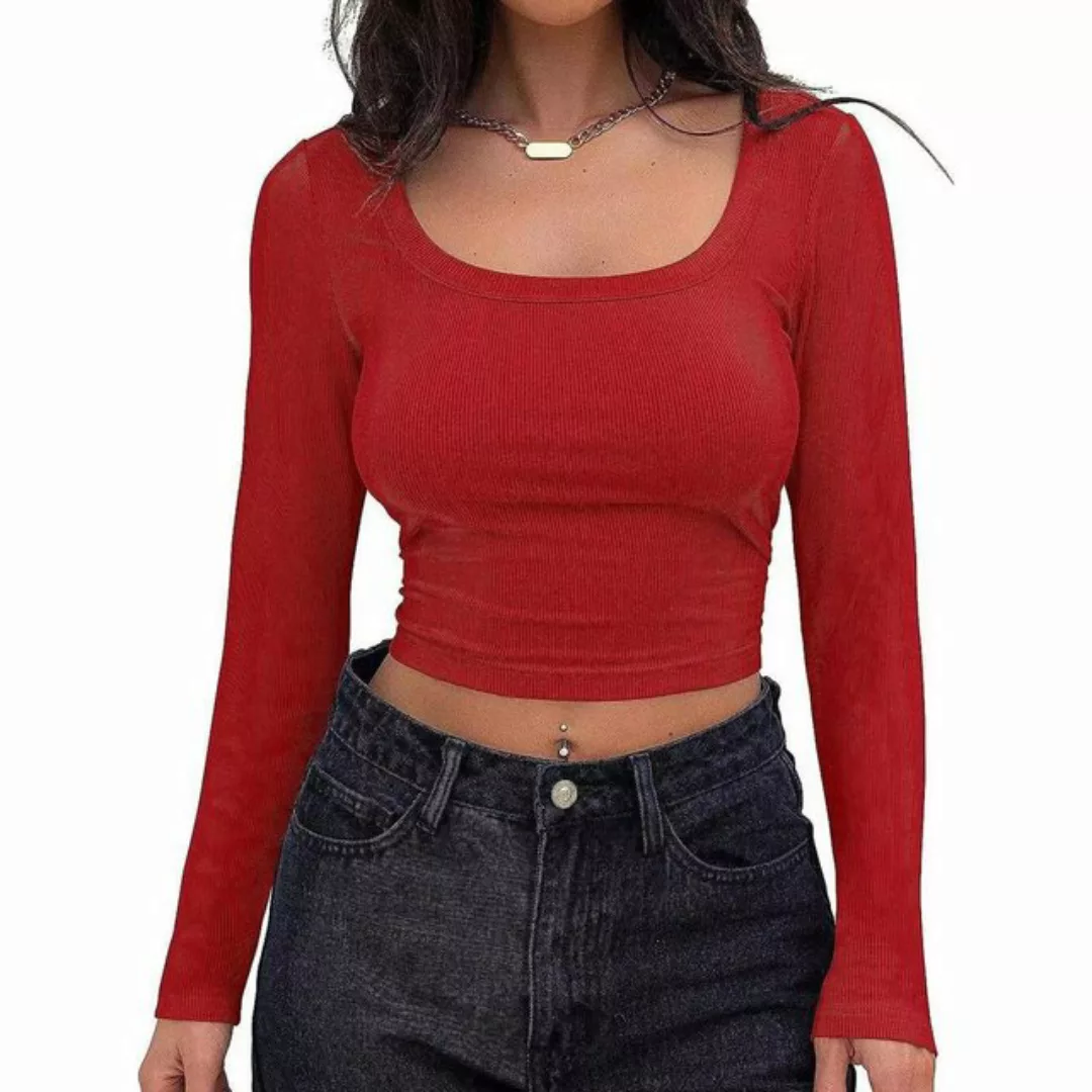 AUKUU Langarmshirt Langarmshirts für Damen – die perfekte Kombination aus K günstig online kaufen