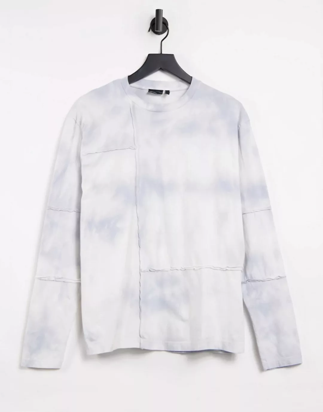 ASOS DESIGN – Langärmliges, lockeres Shirt aus Bio-Baumwolle mit farblich a günstig online kaufen