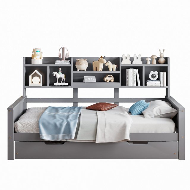 REDOM Kinderbett Einzelbett Schlafsofa Holzbett (90x200 cm, Kiefer Massivho günstig online kaufen