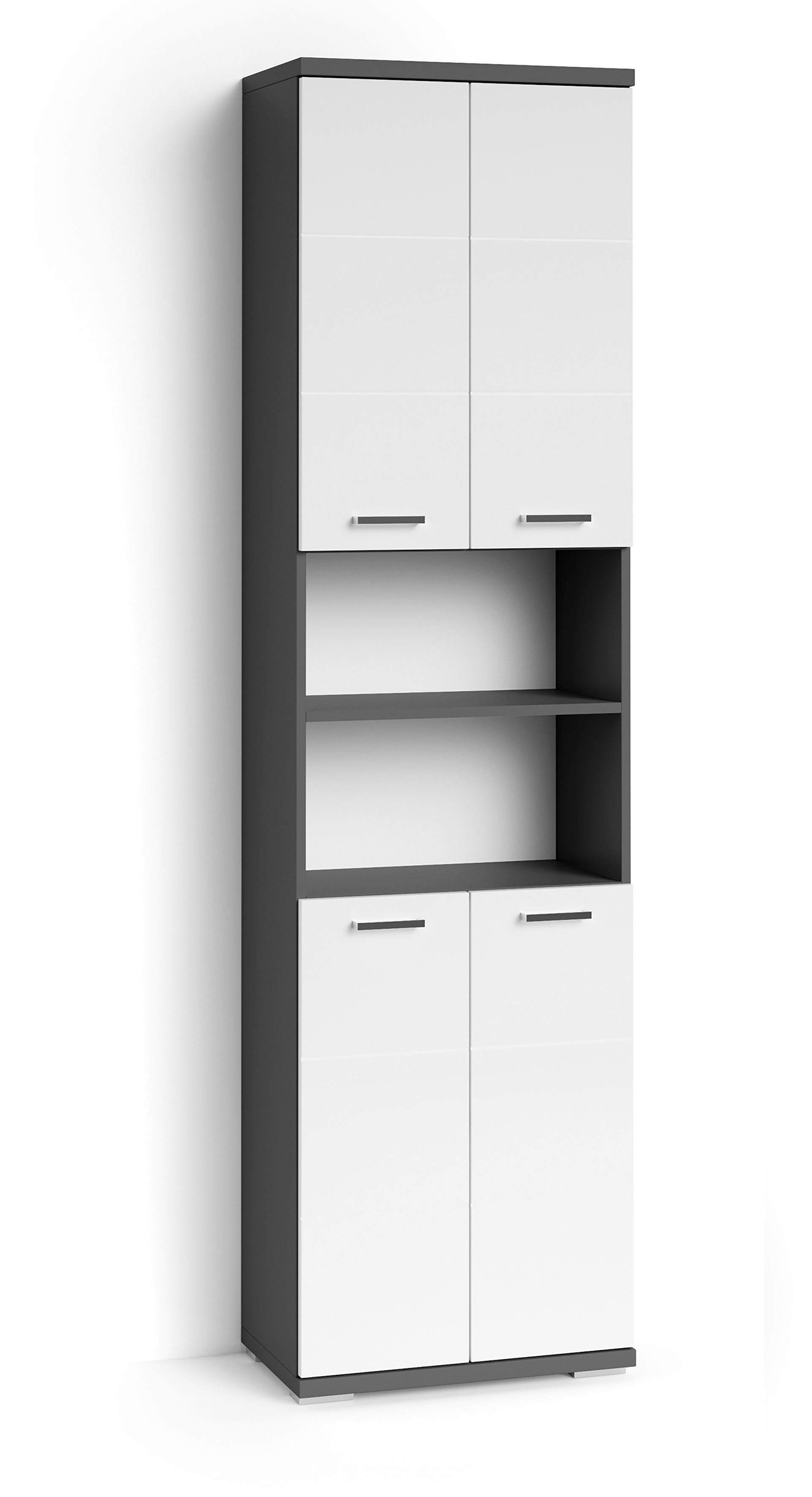 byLIVING Hochschrank "Nebraska", Breite 50 cm, Badezimmerschrank mit Metall günstig online kaufen