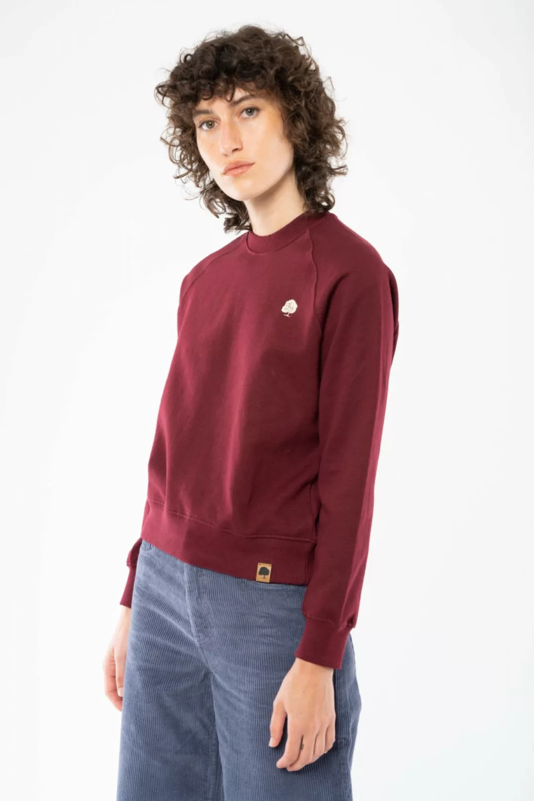 Damen Sweatshirt Pullover mit Raglanärmeln aus Bio Baumwolle günstig online kaufen