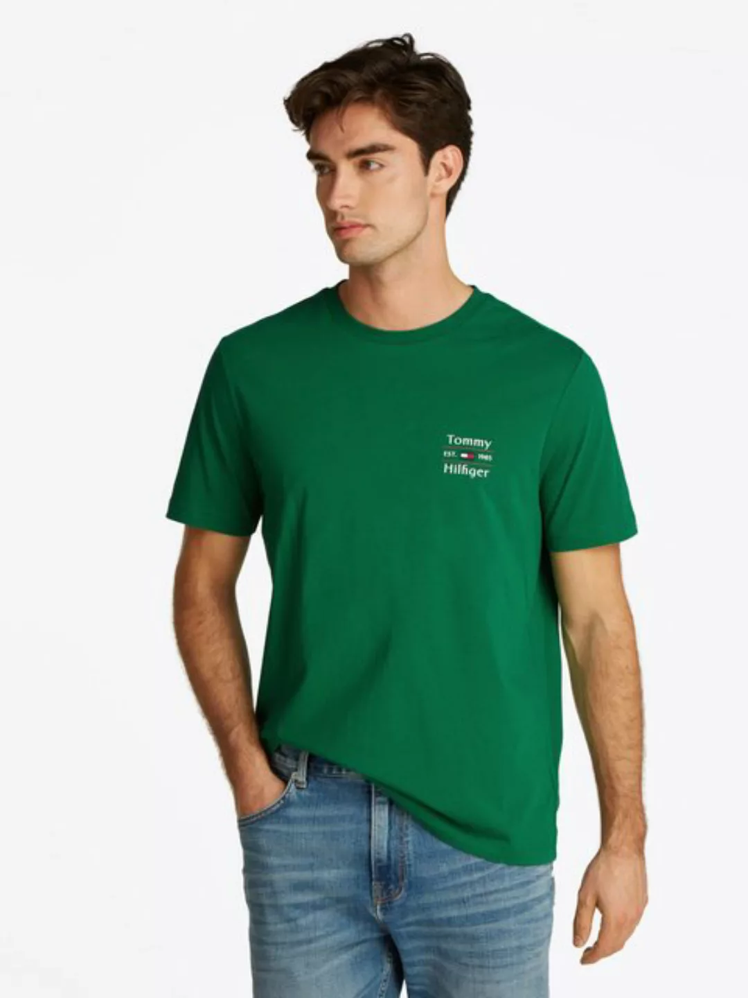 Tommy Hilfiger Rundhalsshirt "HILFIGER STACK TEE" günstig online kaufen