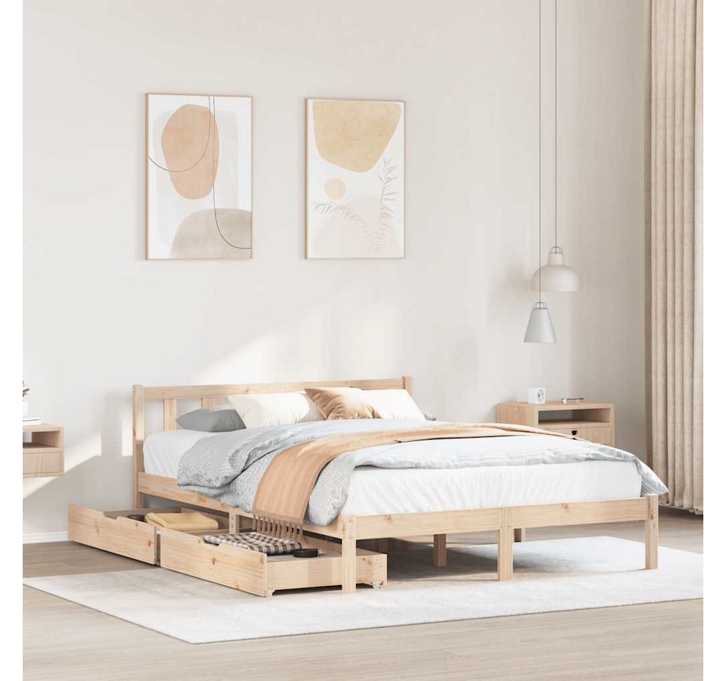 vidaXL Bett, Massivholzbett ohne Matratze 120x190 cm Kiefernholz günstig online kaufen