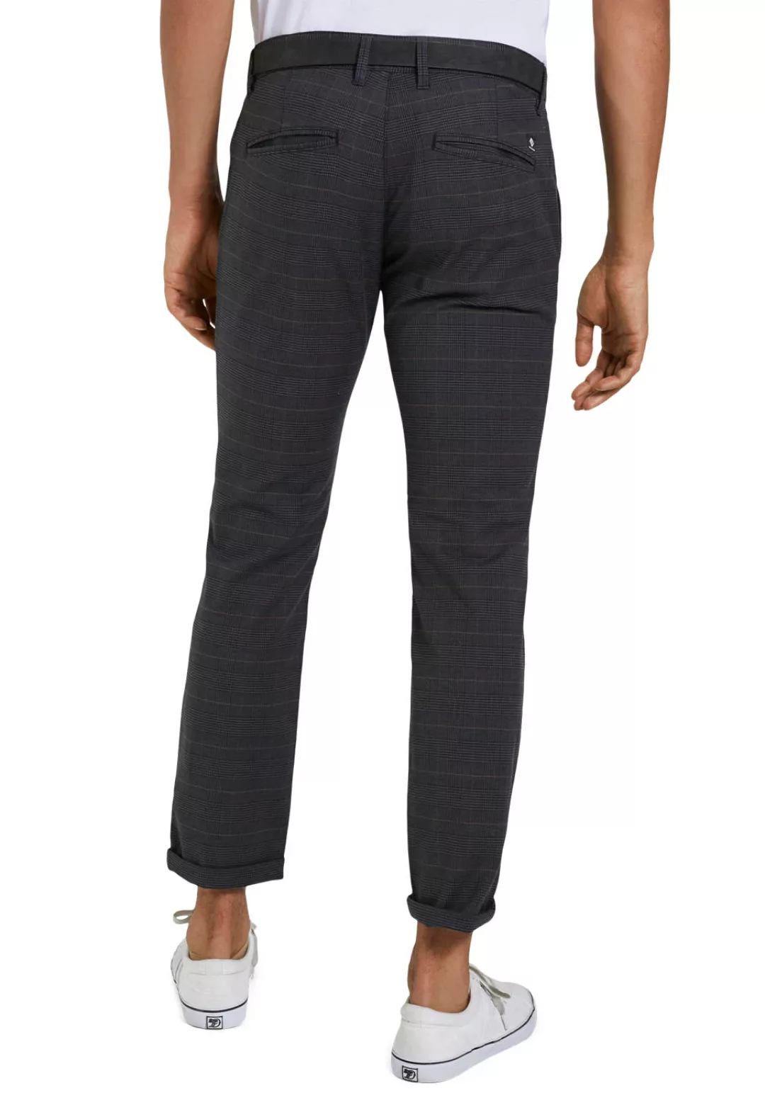 Tom Tailor Denim Herren Slim Chinohose mit Gürtel - Straight Fit günstig online kaufen