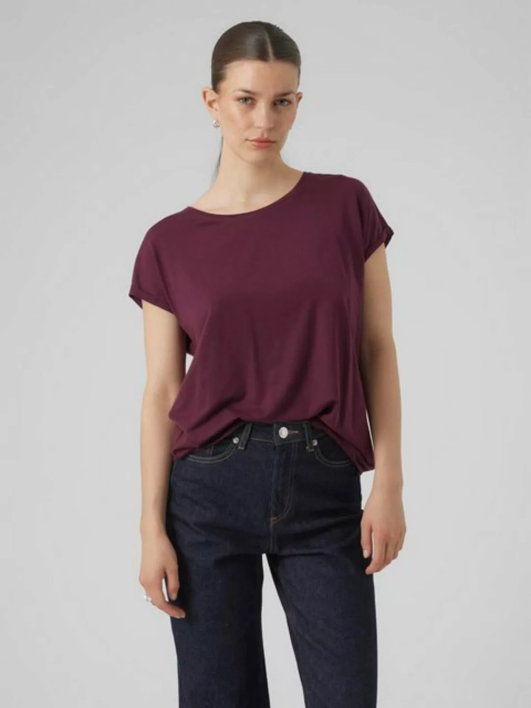 Vero Moda Rundhalsshirt VMAVA PLAIN SS TOP GAJRS NOOS günstig online kaufen