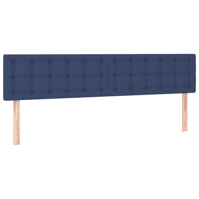 vidaXL Bett, Kopfteile 2 Stk. Blau 100x5x78/88 cm Stoff günstig online kaufen