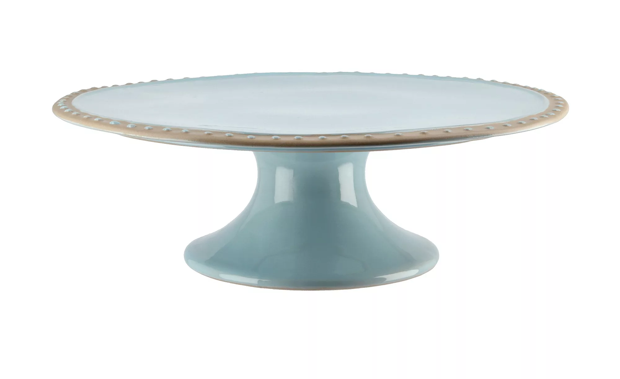 Tortenplatte - blau - Steinzeug - 10 cm - Geschirr > Einzelgeschirrteile - günstig online kaufen