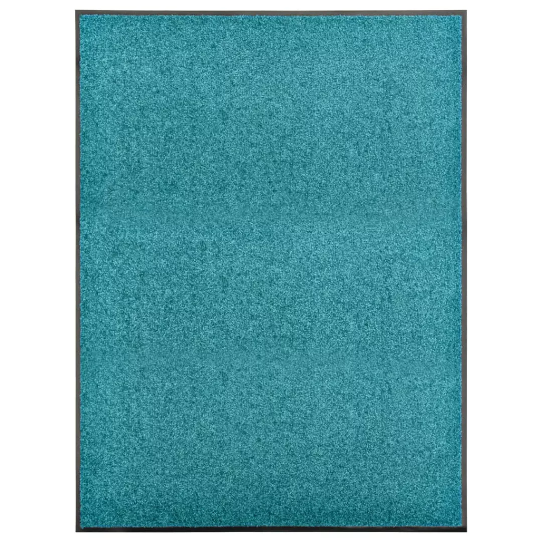 Fußmatte Waschbar Cyan 90x120 Cm günstig online kaufen