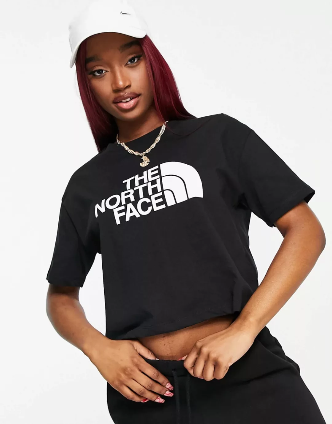 The North Face – Easy – Kurz geschnittenes T-Shirt in Schwarz günstig online kaufen