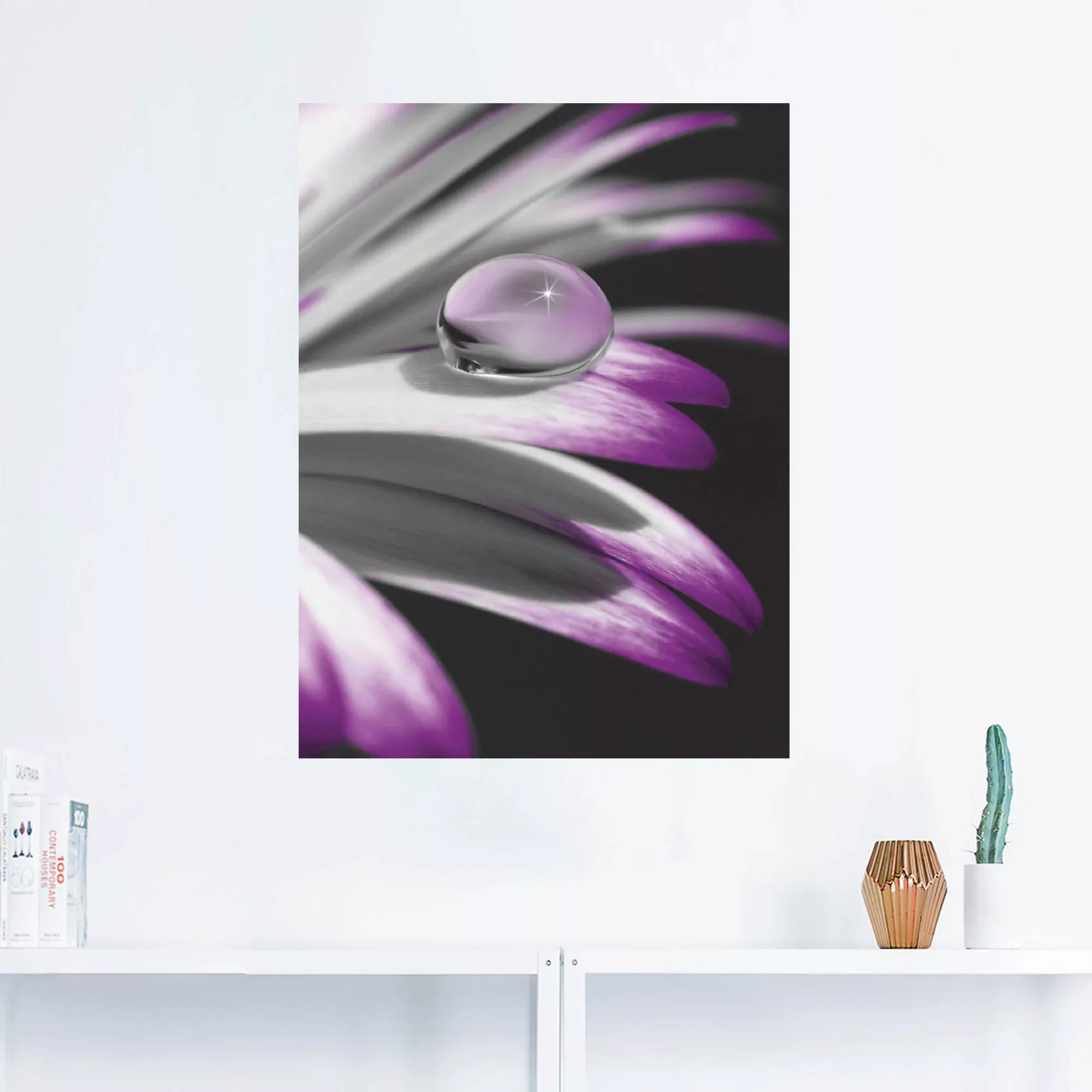 Artland Wandbild »Tropfen«, Blumen, (1 St.), als Leinwandbild, Poster, Wand günstig online kaufen