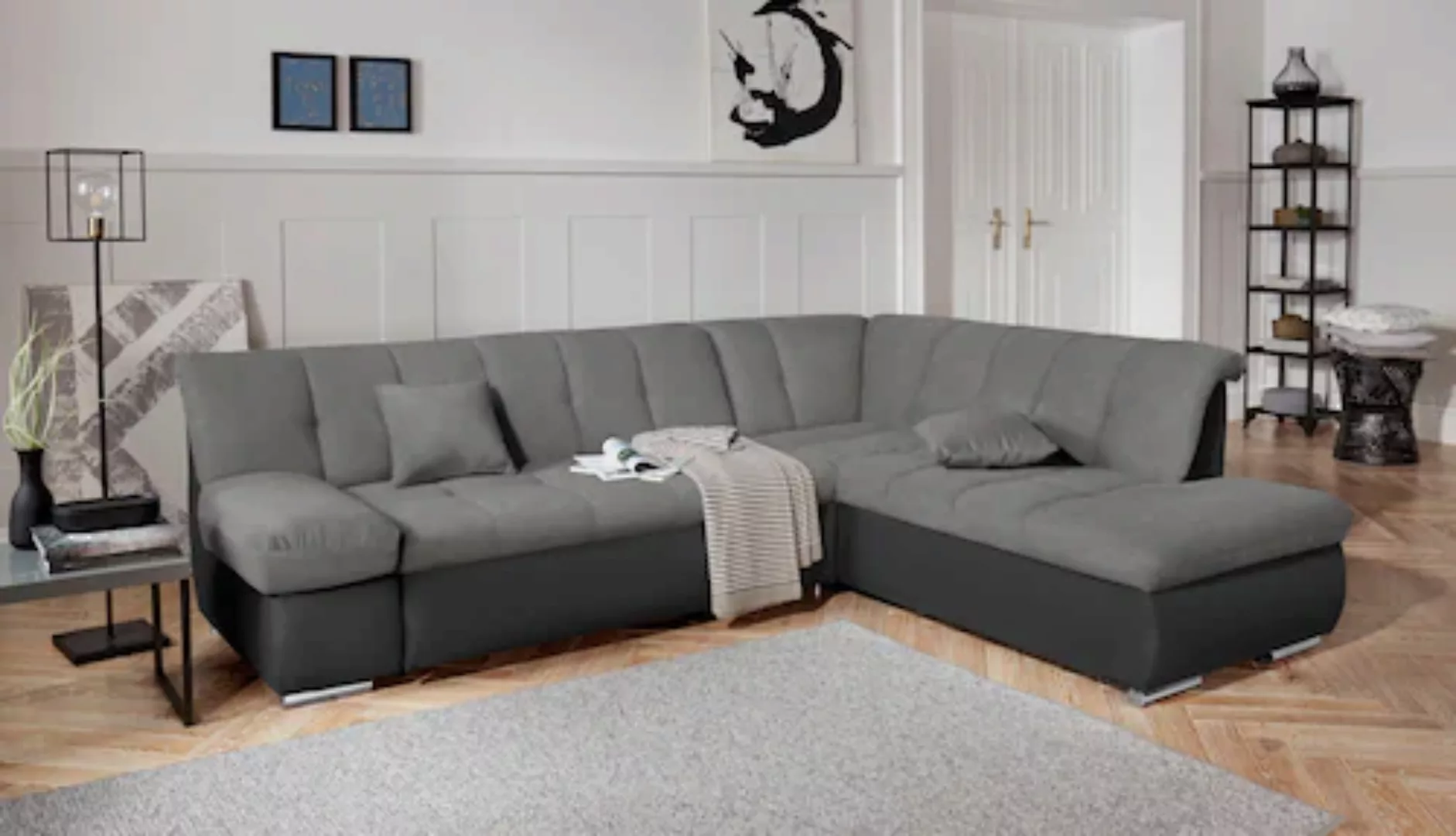 DOMO collection Ecksofa »Mona L-Form«, wahlweise mit Bett- und Armlehnfunkt günstig online kaufen