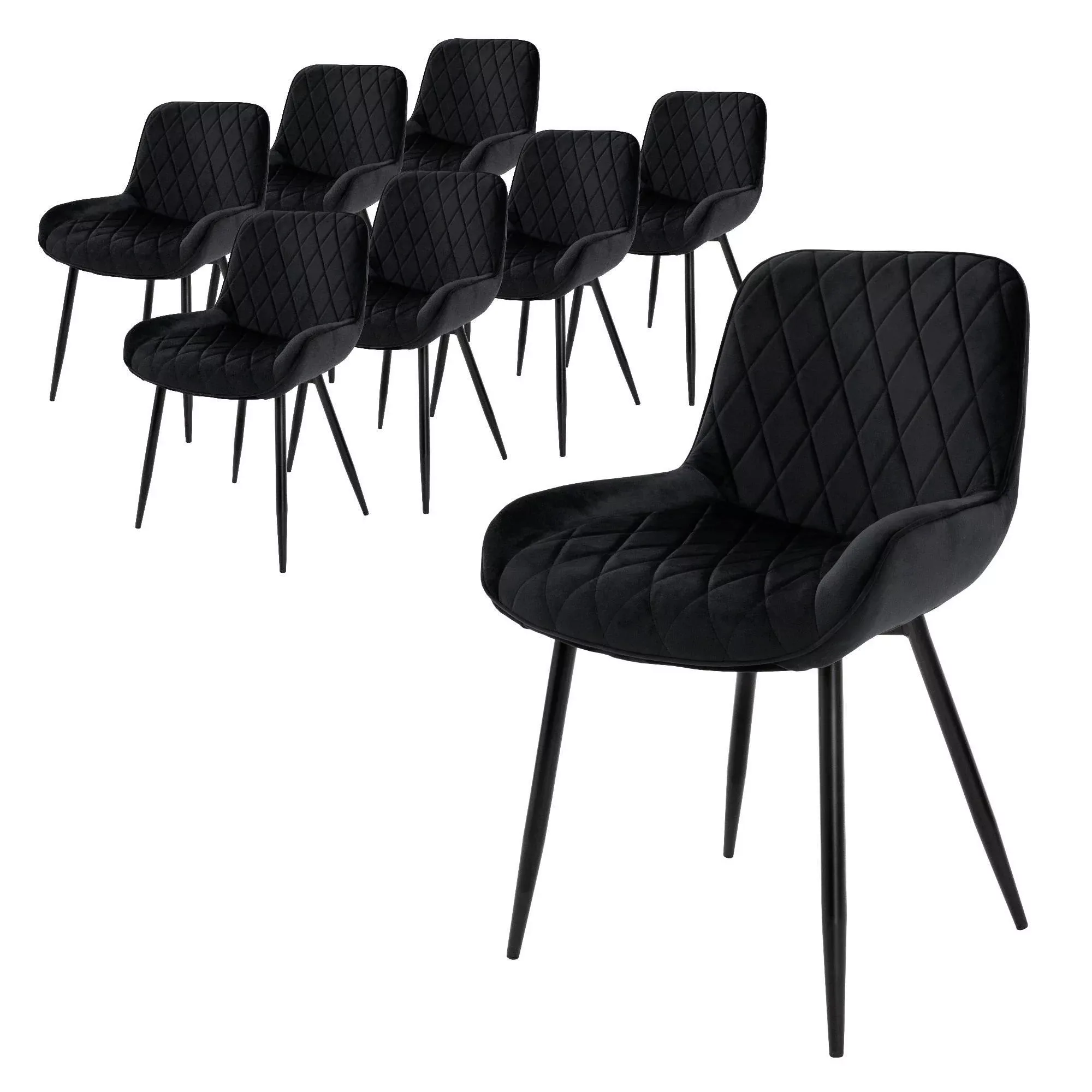 ML-Design | Set mit 8 Esszimmerstühlen Remy Samt günstig online kaufen
